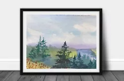 Buy Pine Forest | Original Hand Painted Watercolour Painting | Landscape | Signed • 16£
