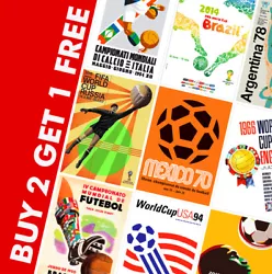 Buy CLASSIC FIFA WORLD CUP POSTERS PRINTS 1930 - 2018 / A4 A3 A2 - Vintage Wall Art • 1.99£
