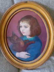Buy Original Signed Oil Painting - Girl With Cat • 750£
