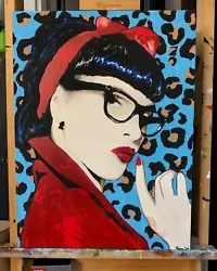 Buy 'Scarlet Fever' Orig Painting On Canvas Rockabilly Pop Art PopArt Retro • 71.62£