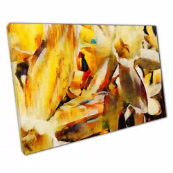 Buy Abstract Warm Yellow Orange Floral Daffodil Arrangement Painting Print Canvas • 9.70£