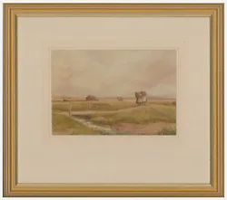 Buy David Cox Snr. OWS (1783-1859) - 1845 Watercolour, The Harvesters Return • 307£