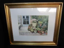 Buy Beautiful Vintage Original Watercolour Garden Flowers Signed Trevor Hunt 1989 • 49.97£