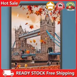 Buy Paint By Numbers Kit DIY Oil Art London Tower Bridge Picture Home Decor 30x40cm • 7.08£