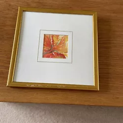 Buy Vintage Antique Flower Framed Painting-(24.5cms Square Gold Frame) • 10£