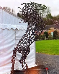 Buy Horseshoe Sculpture - Rearing Horse • 4,000£