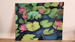 Buy Pond Pastel Art Lotus Original Art Pastel LOTUS Painting LOTUS POND ARTWORK • 20£