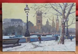 Buy London Embankment Winter, Oil Painting • 145£