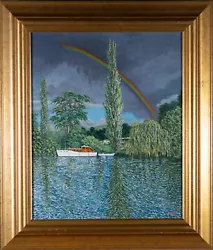Buy Gerry B. Gibbs - 2010 Oil, Rainbow Over The River • 150£