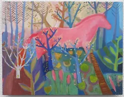 Buy 0riginal Painting Acrylic On Canvas Horse In The Woods , Colleen Shaw • 340£
