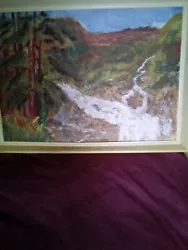 Buy Acrylic Original  Painting 14x10 Canvas 1975 Local Artist Highlands Of Scotland • 3.50£