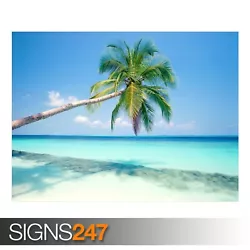 Buy TROPICAL ISLAND (3311) Beach Poster - Picture Poster Print Art A0 A1 A2 A3 A4 • 1.10£