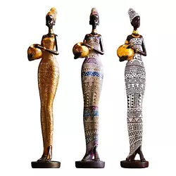 Buy Women Statue Centerpiece African Figurine For Shelf Restaurant Tabletop • 17.84£