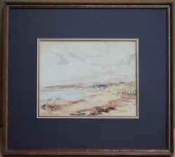 Buy Scottish Beach With Figures. Watercolour By Perth Artist David P Ramsay, C1930 • 135£