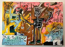 Buy Jean-Michel Basquiat (Handmade) Acrylic Painting On Canvas Signed & Stamped • 798.63£