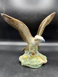 Buy VTG Eagle Sculpture SilvaC England Hand Painted Ceramic Figurine Wings Fish • 41.34£