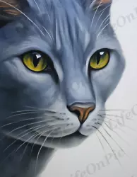 Buy Wall Art, Digital Image Picture Photo Wallpaper Background Russian Blue Cat Art • 1.51£