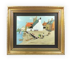 Buy James Purdham Painting Oil On Board - Coastal Naive Manner Of Alfred Wallis • 85£