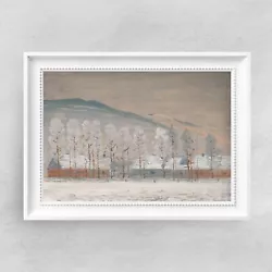 Buy Moody Winter Trees Vintage Landscape Poster Print - Famous Paintings | 041 • 2.49£
