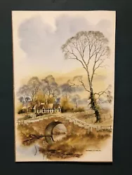 Buy Vintage Unframed County Side Scene Watercolour Painting  By Andrew Findlay. • 2.99£