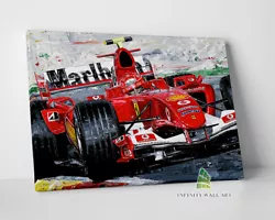 Buy F1 Ferrari Painting Canvas Art Wall Art Print Picture Sports Cars Framed.--E365 • 10.18£