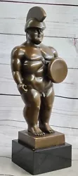Buy 100% Bronze Soldier Warrior Lost Wax Method By Fernando Botero Sculpture Decor • 225.45£