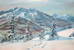 Buy Antique Bulgarian Impressionist Gouache Painting, Winter Landscape, Signed • 149.99£