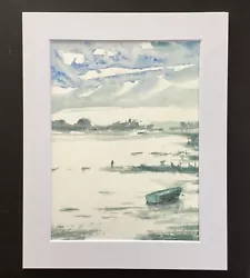 Buy Original Painting Seascape In Mount 10 X 8 Ins Dorset Artist CHRISTINE INGRAM • 25£