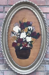 Buy 1880 Old Antique Original Oil Painting On Board Flowers Oval Framed Large 82cm • 89.90£