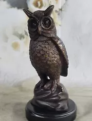 Buy Signed Nardini Quaint Owl Bird Bronze Sculpture Statue On Marble Base Artwork • 204.66£