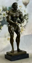 Buy Muscular Art Semi Nude Male In Pose Hot Cast Bronze Erotica Sculpture Artwork • 447.43£