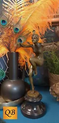 Buy Art Deco Bronze Figurine Statue Sculpture Con Brio Lady Figure Female Dancer • 219.95£