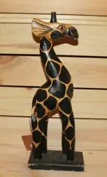 Buy Vintage Hand Carving Wood Giraffe Figurine • 52.76£