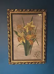 Buy Antique Early 20th Century Signed Still Life Daffodils Oil Painting  • 100£