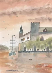 Buy CITY WALL  -  An Original Watercolour Painting By ADRIAN APPLEBY • 4.99£