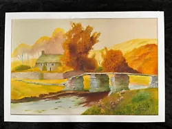 Buy Acrylic On Board. Rural Landscape At Sunrise/Clapper Bridge/Cottage. Signed 1968 • 29.99£