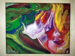 Buy Original Abstract Acrylic Painting On Canvas  • 37.21£