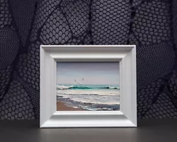 Buy Oil Painting, Original, Ocean, Coast, Beach, Seaside, Cornwall, Norfolk, Mist • 27£