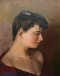 Buy Rodrigo Moynihan CBE, RA - Portrait Of Elinor Bellingham Smith, Oil Painting • 15,000£