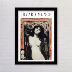 Buy Framed Edvard Munch Madonna Art Exhibition Poster Print Famous Painting • 3.73£