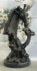 Buy French Bronze Giraffe Mid-century Animal Sculpture Figure Hot Cast Figurine Sale • 259.40£