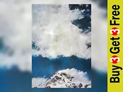 Buy Large Cloud Over A Mountain Watercolour Painting, Original Artwork Print • 4.99£