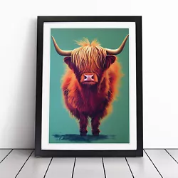 Buy The Awesome Highland Cow Wall Art Print Framed Canvas Picture Poster Decor • 24.95£