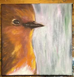 Buy Robin British Birds Wildlife Original Painting On Canvas • 18£