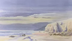 Buy David Bellamy - Watercolour Painting - Newgale Beach, Pembrokeshire. Wales. • 175£