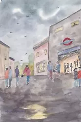 Buy AT THE STATION - Original Watercolour Painting By ADRIAN APPLEBY • 10£
