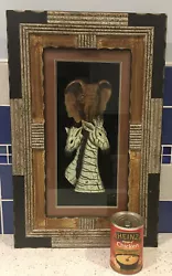 Buy Framed African Shadowbox 3D Artwork Elephant African Animals • 16.95£
