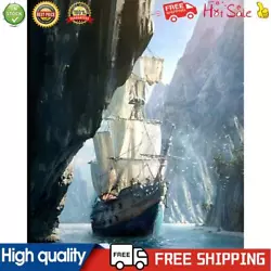 Buy Hand Painted On Canvas DIY Boat Oil Paint By Numbers Drawing Kit Home Decoration • 7.68£
