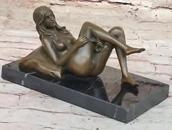 Buy BRONZE NUDE WOMAN Girl Model Erotic Sculpture CLOSEOUT ART Statue Marble Statue • 283.68£
