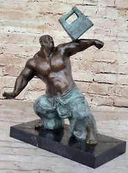 Buy Lost Wax Method Milo`s Thai Chi Bronze Sculpture: Special Patina Gym Decor • 425.78£